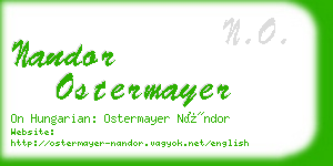 nandor ostermayer business card